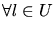 $\forall l \in
U$