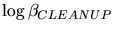$\log \beta_{CLEANUP}$