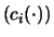 $(c_i(\cdot))$