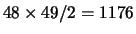 $48\times 49/2=1176$